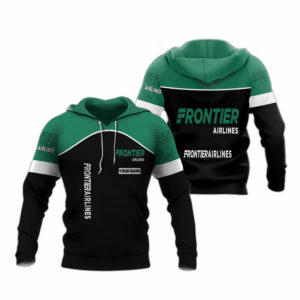 Personalized frontier airlines logo in my heart all over print hoodie