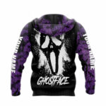 Personalized ghostface scream all over print hoodie back side