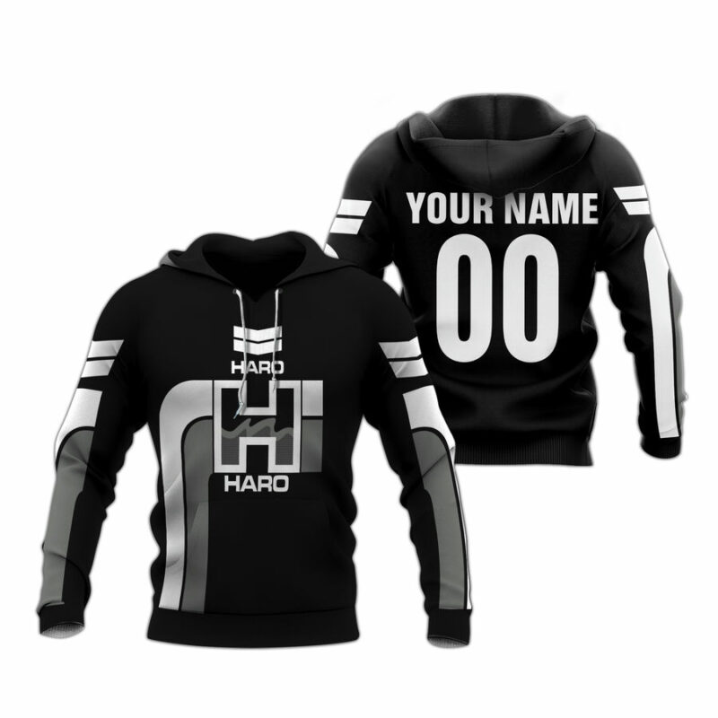 Personalized Haro Bmx Racing Black All Over Print Hoodie