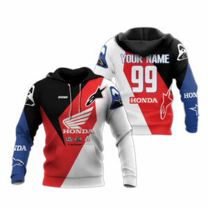 Personalized honda dunlop all over print hoodie
