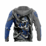 Personalized husqvarna skull all over print hoodie back side