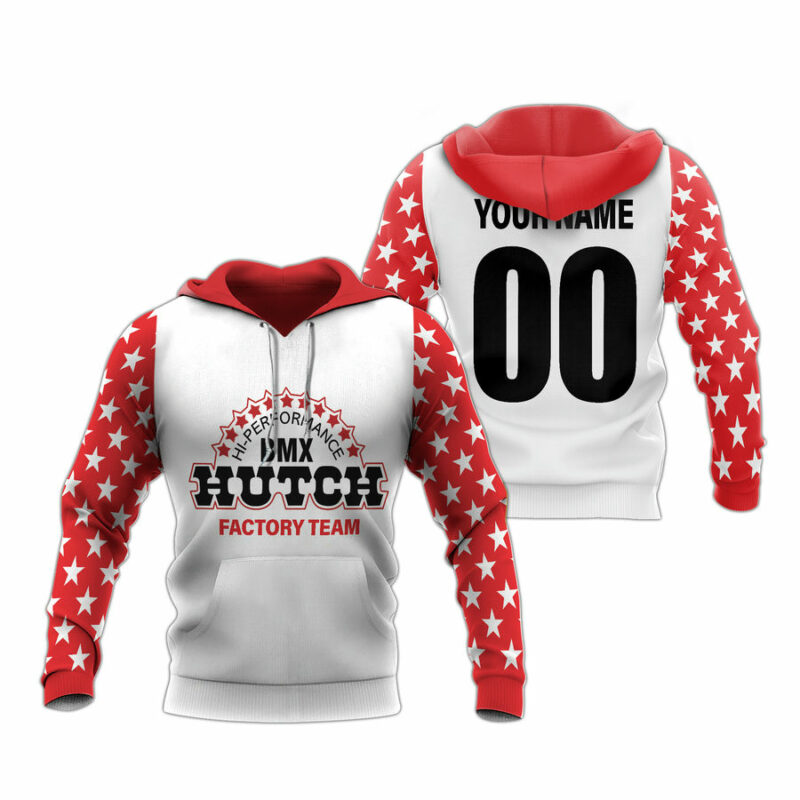 Personalized Hutch Factory Racing Team Bmx All Over Print Hoodie
