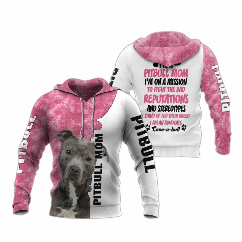 Personalized Im A Pitbull Mom All Over Print Hoodie