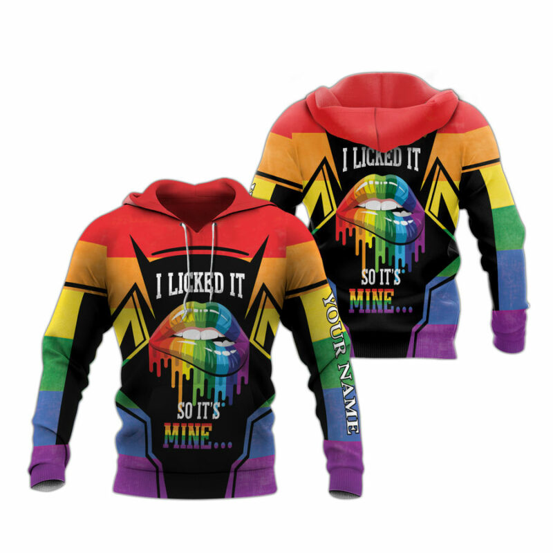 Personalized Lgbt Pride I Licked So Its Mine All Over Print Hoodie
