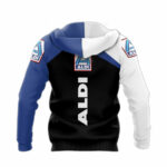 Personalized logo aldi my heart black white and blue all over print hoodie back side