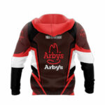 Personalized logo arbys my heart 4 all over print hoodie back side