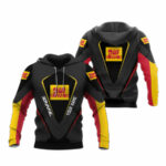 Personalized logo dhl black 1 all over print hoodie