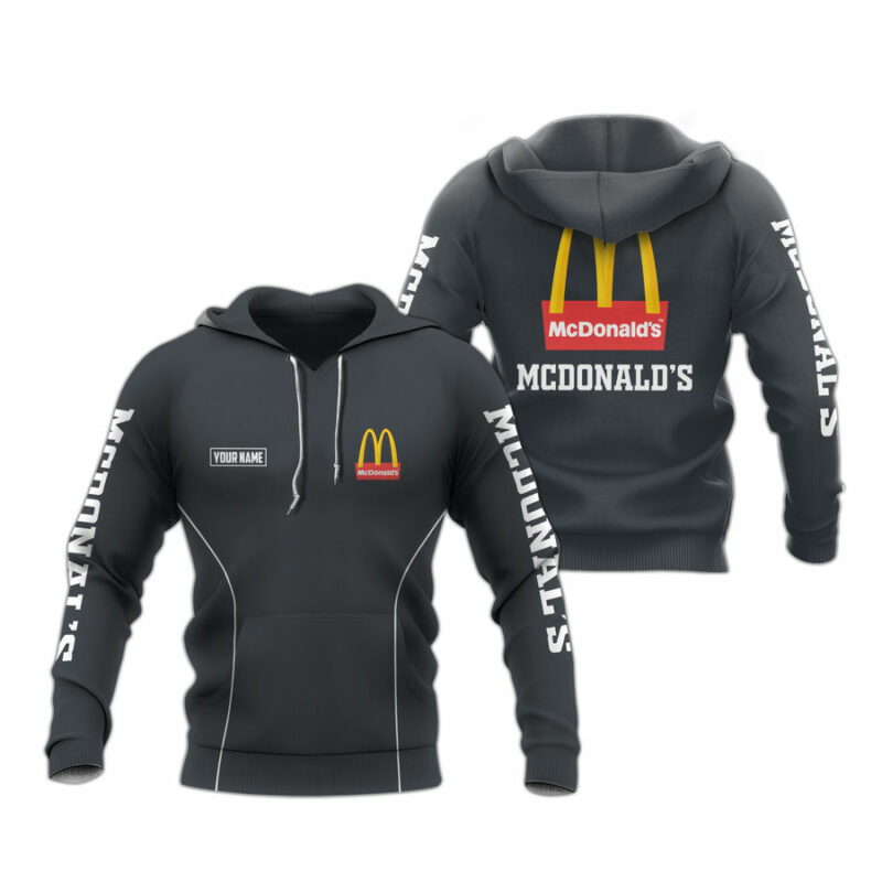 Personalized Logo Mcdonalds Black All Over Print Hoodie