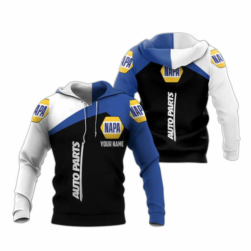Personalized Logo Napa Auto Parts My Heart Black White And Blue All Over Print Hoodie
