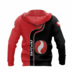 Personalized logo safeway my heart black and red all over print hoodie back side