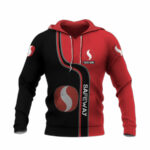 Personalized logo safeway my heart black and red all over print hoodie front side