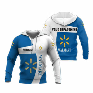 Personalized logo walmart my heart white and blue all over print hoodie
