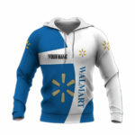 Personalized logo walmart my heart white and blue all over print hoodie front side