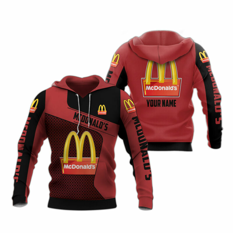Personalized Mcdonald Is Red Black All Over Print Hoodie