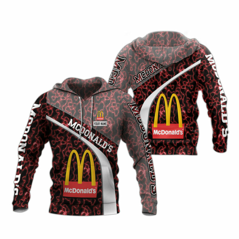 Personalized Mcdonald Is Red White All Over Print Hoodie
