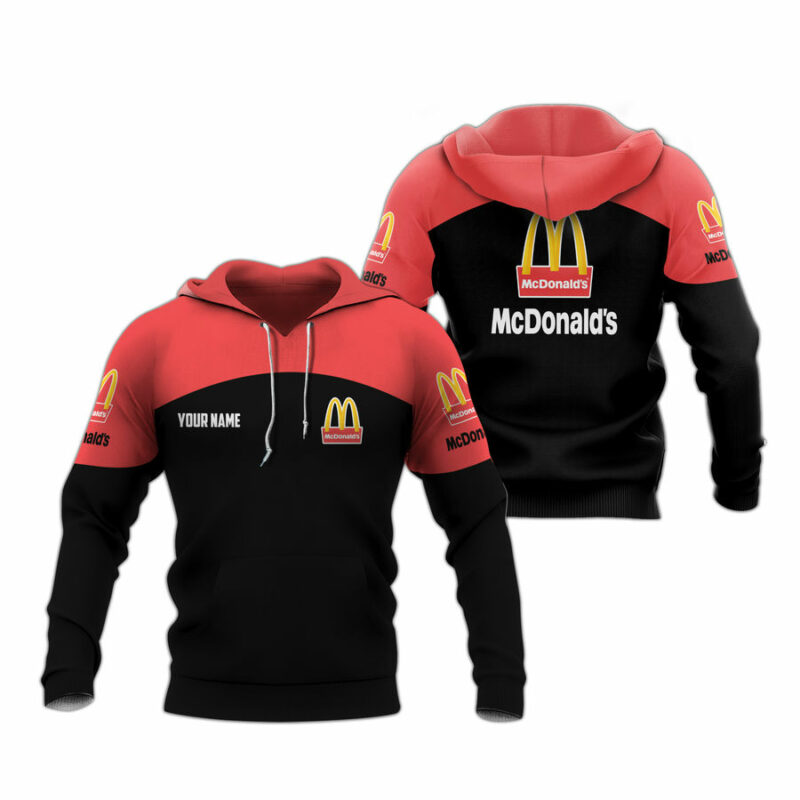 Personalized Mcdonalds Logo Black And Red 9 All Over Print Hoodie