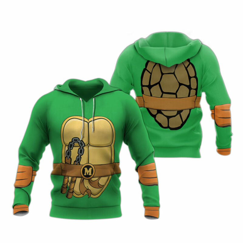 Personalized Michelangelo Tmnt 1987 Mike Mikey Cosplay All Over Print Hoodie