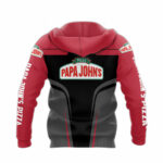Personalized papa johns pizza all over print hoodie back side