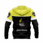 Personalized planet fitness logo in my heart all over print hoodie back side