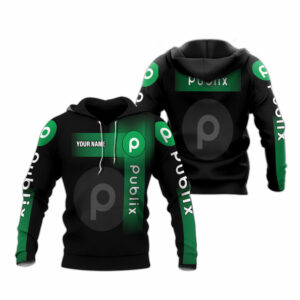 Personalized publix black all over print hoodie