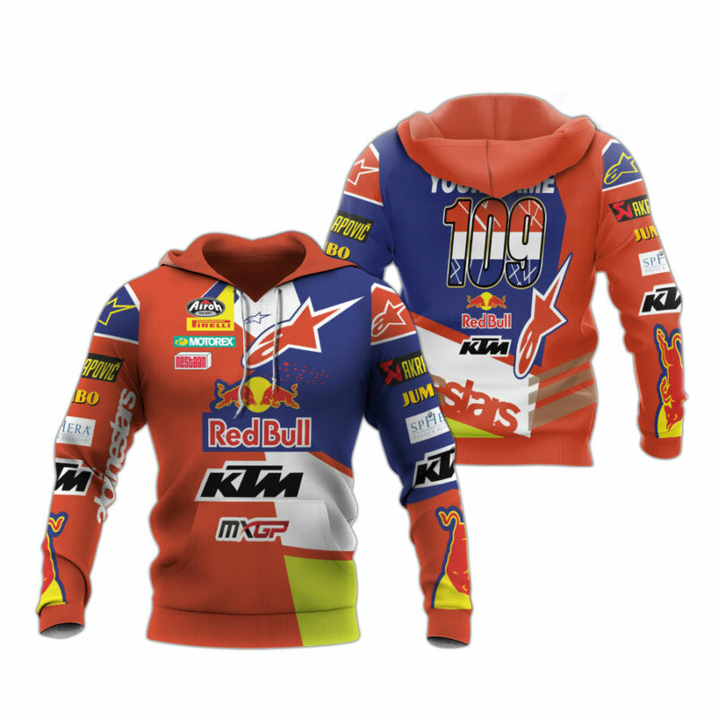 Personalized Red Bull Ktm Mxgp All Over Print Hoodie