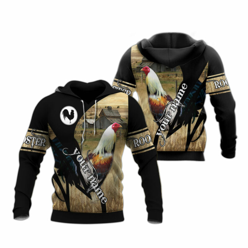 Personalized Rooster All Over Print Hoodie