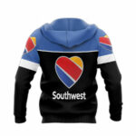 Personalized southwest airlines logo in my heart all over print hoodie back side