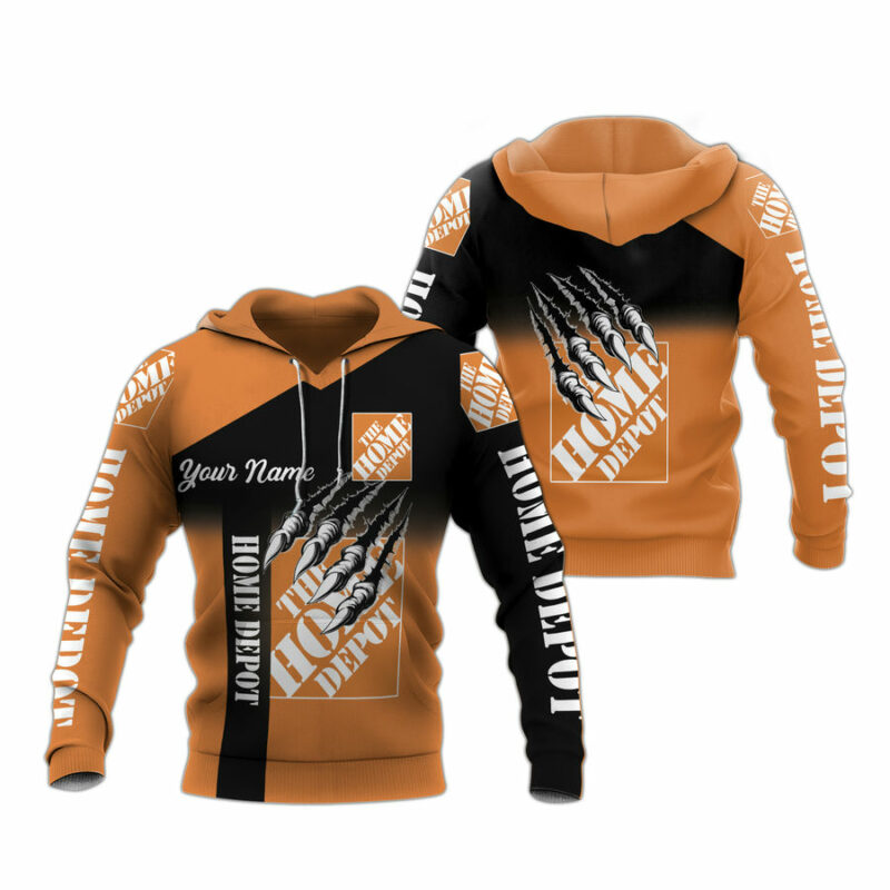 Personalized The Home Depot Logo All Over Print Hoodie