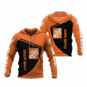 Personalized the home depot logo in my heart black and orange 4 all over print hoodie