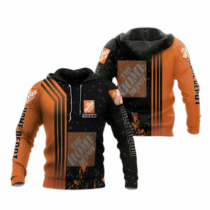 Personalized the home depot my heart black and orange all over print hoodie