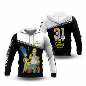 Personalized the simpsons all over print hoodie