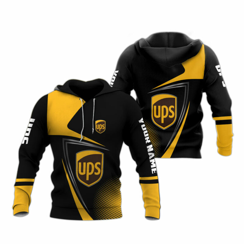 Personalized Ups Logo All Over Print Hoodie