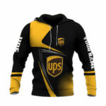 Personalized ups logo all over print hoodie front side