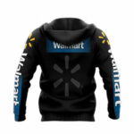 Personalized walmart black and blue 1 all over print hoodie back side
