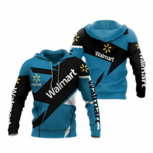Personalized walmart black and blue all over print hoodie