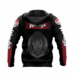 Personalized wendy is black all over print hoodie back side