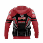 Personalized wendy is red black all over print hoodie back side