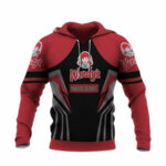 Personalized wendy is red black all over print hoodie front side