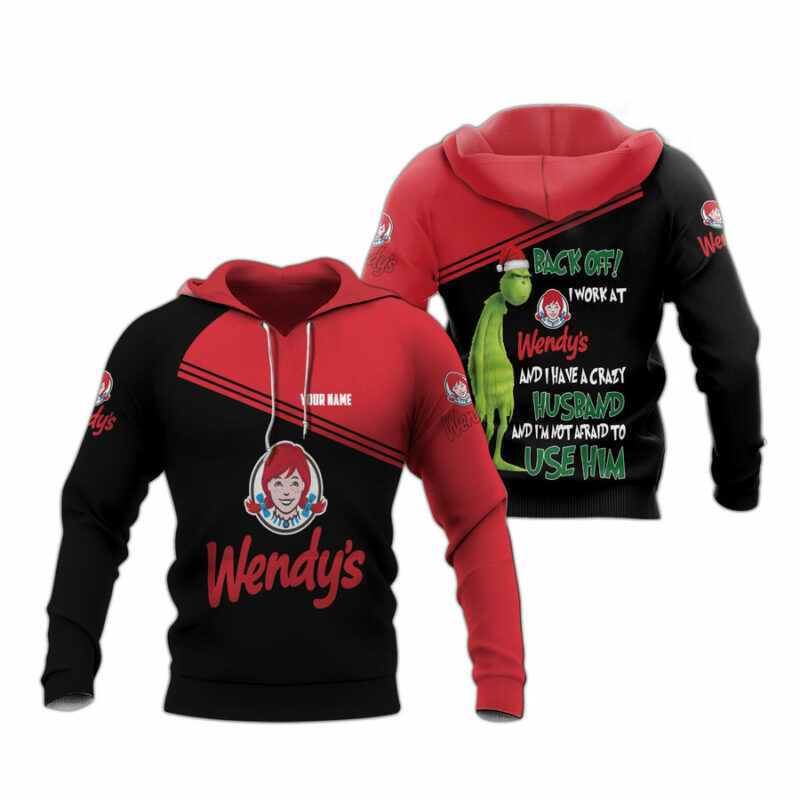 Personalized Wendys The Grinch All Over Print Hoodie