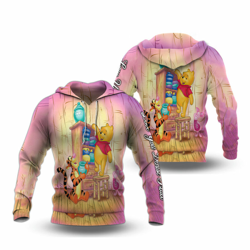 Personalized Winnie The Pooh Winnie The Pooh All Over Print Hoodie