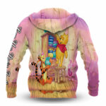 Personalized winnie the pooh winnie the pooh all over print hoodie back side side