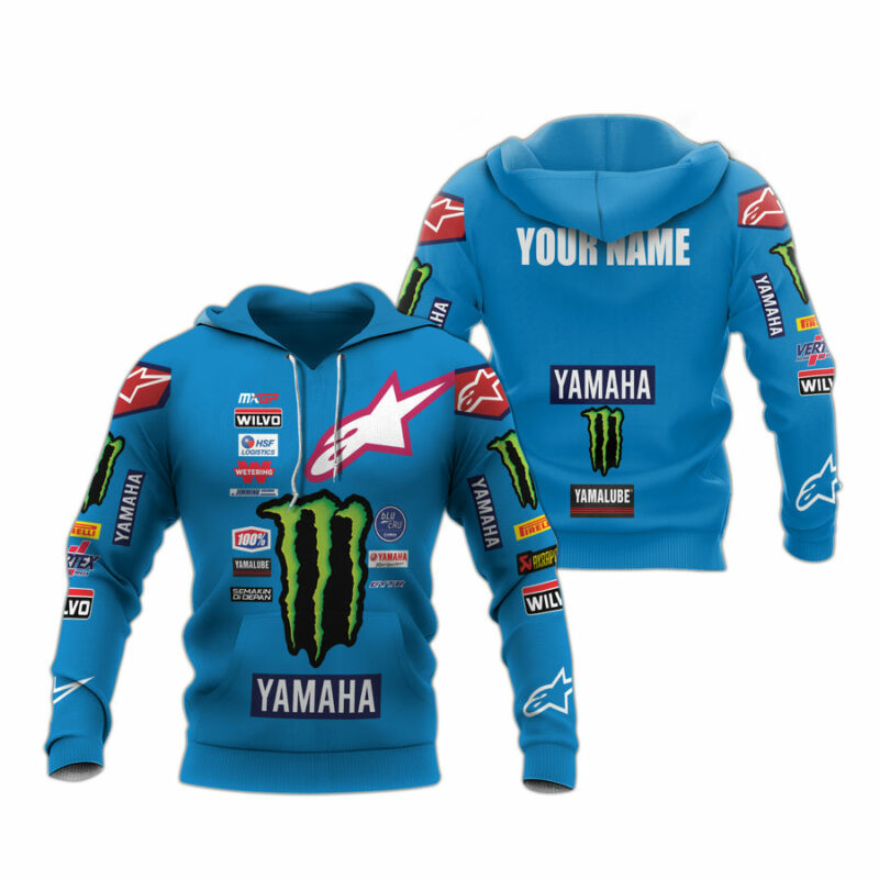 Personalized Yamaha Mountain Dew Blue All Over Print Hoodie