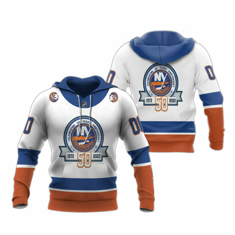 Personalized York Islanders 50 Years Anniversary All Over Print Hoodie
