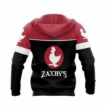 Personalized zaxbys logo in my heart all over print hoodie back side