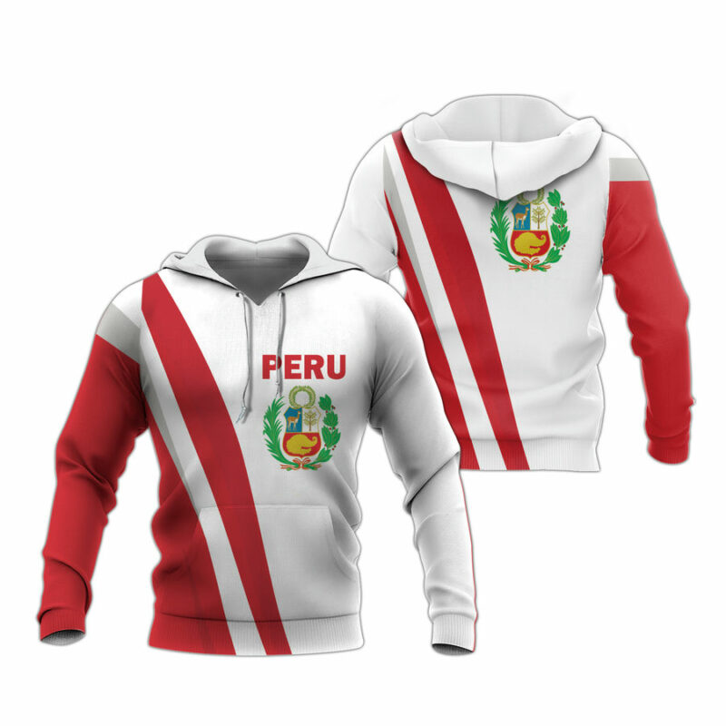 Peru Flag All Over Print Hoodie