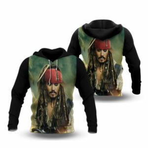Pirates of the caribbean jack sparrow all over print hoodie