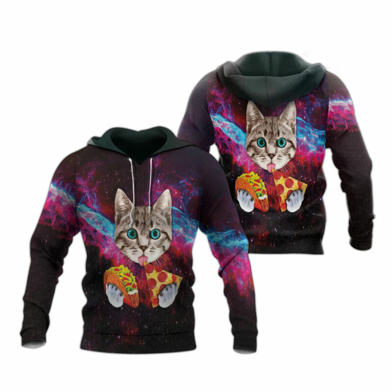 Pizza Taco Cat All Over Print Hoodie