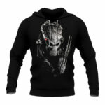 Predator scratchboard all over print hoodie front side