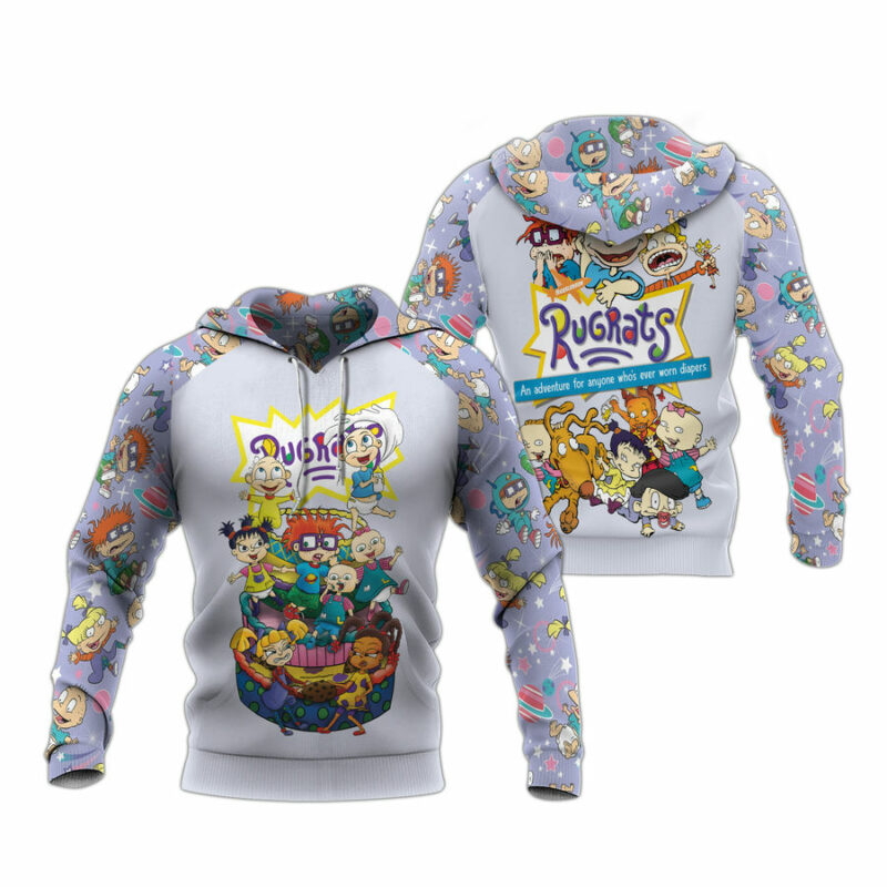 Rugrats Rugrats Cartoon All Characters Purple Rugrats All Over Print Hoodie