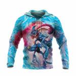 Shady greninja all over print hoodie front side